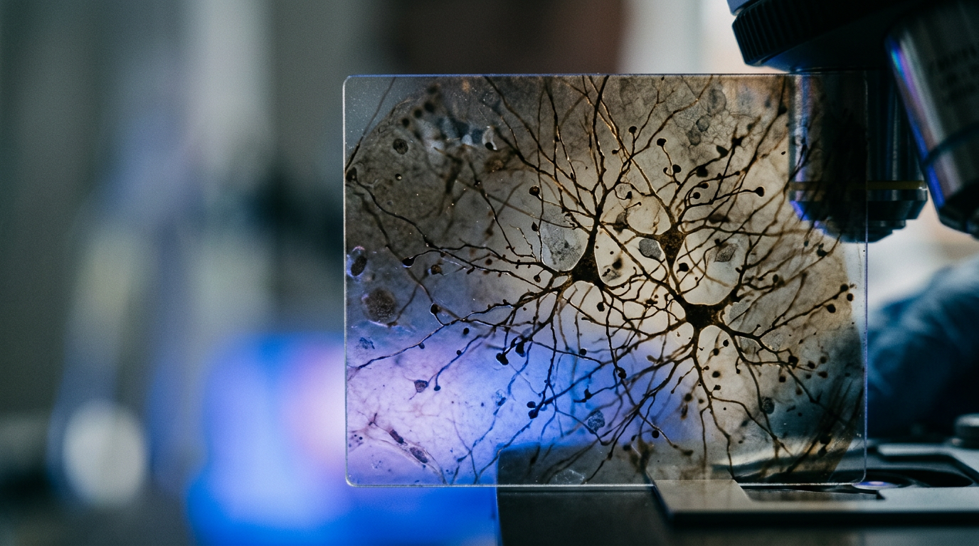 Komplexe neuronale Verbindungen im Gehirn, symbolisch für die Alzheimer-Forschung.